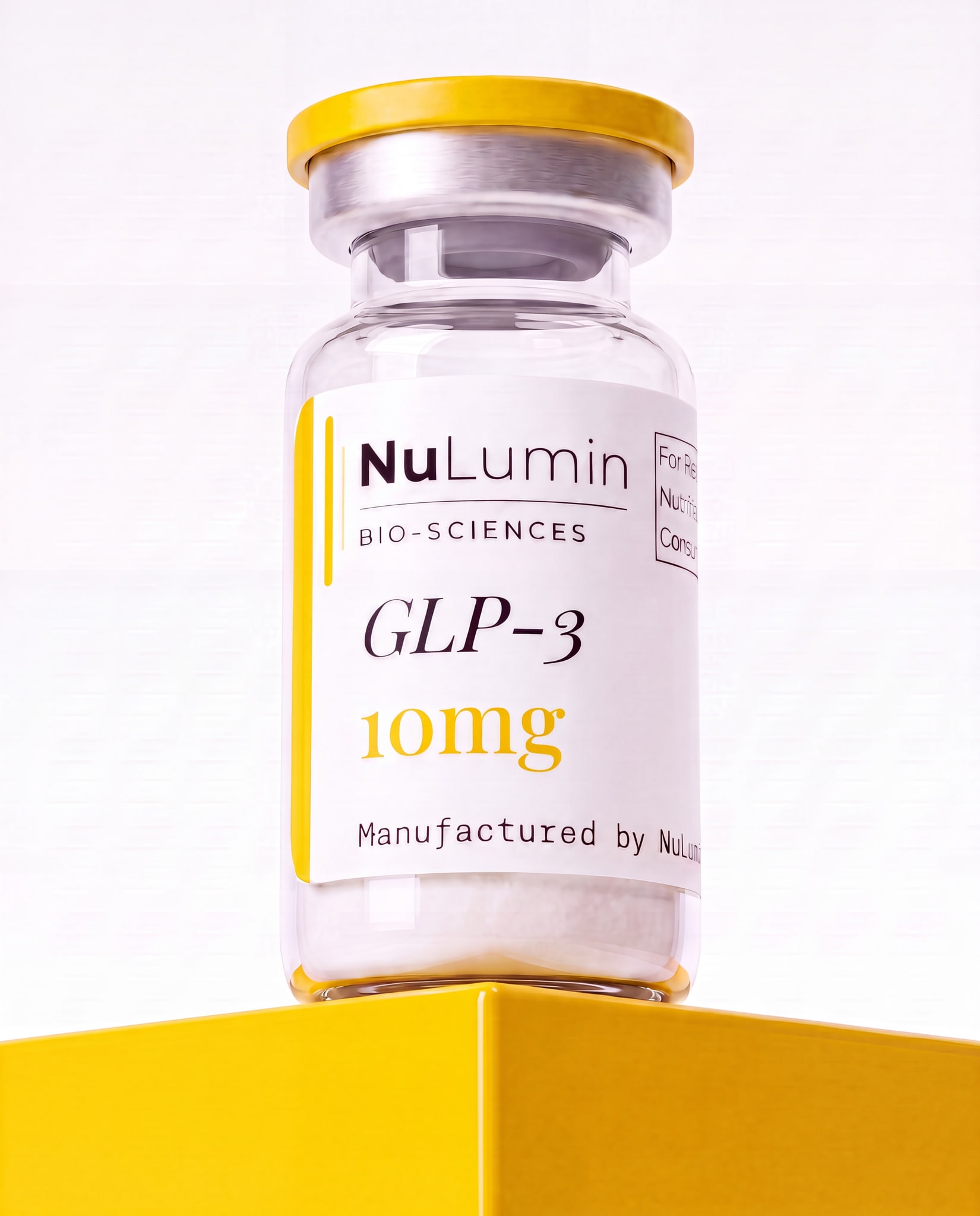 GLP-3 10mg lyophilized research vial, NuLumin Bio-Sciences research material