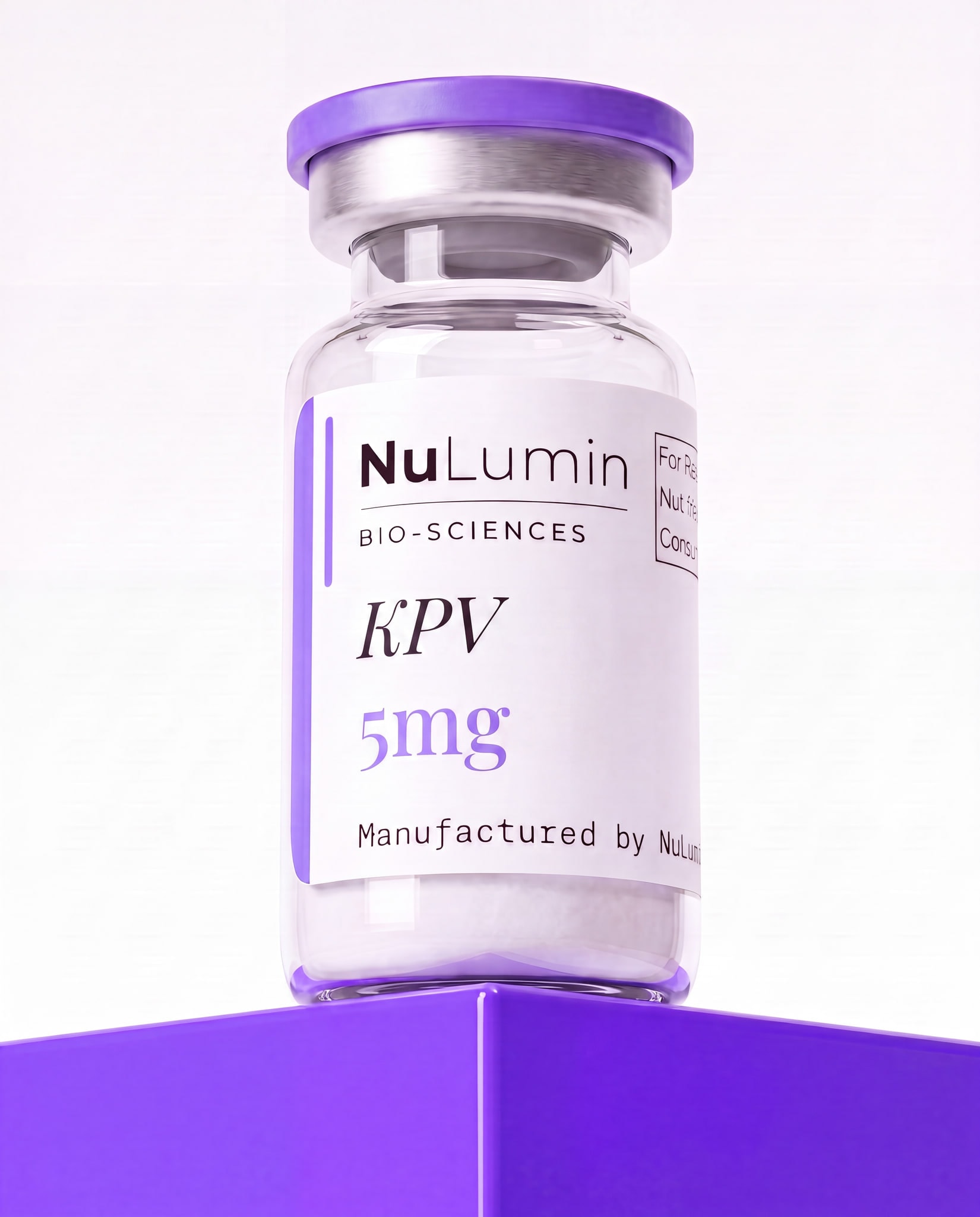 KPV 5mg lyophilized research vial, NuLumin Bio-Sciences research material